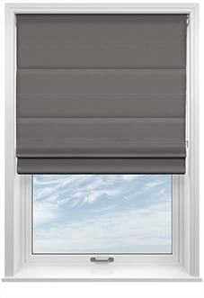 Norleigh, Charcoal - Twist&Fit Roman Blind